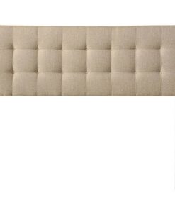 Queen size Modern Beige Tan Taupe Fabric Tufted Upholstered Headboard